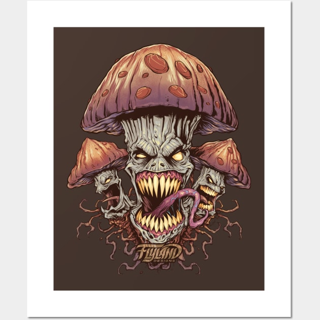 Evil Mushroom Wall Art by FlylandDesigns